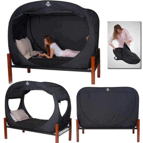 Goodshomedesign, Privacy Pop Bed Tent Twin Black