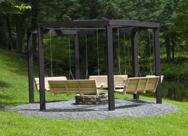 Awesome Fire Pit Swing Set Home, Fire Pit With Swings Around It