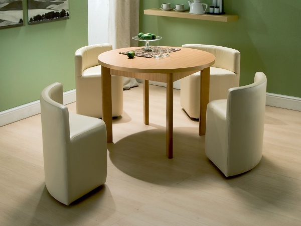 Space Saving Dining Table Chairs, Space Saving Round Dining Table And Chairs
