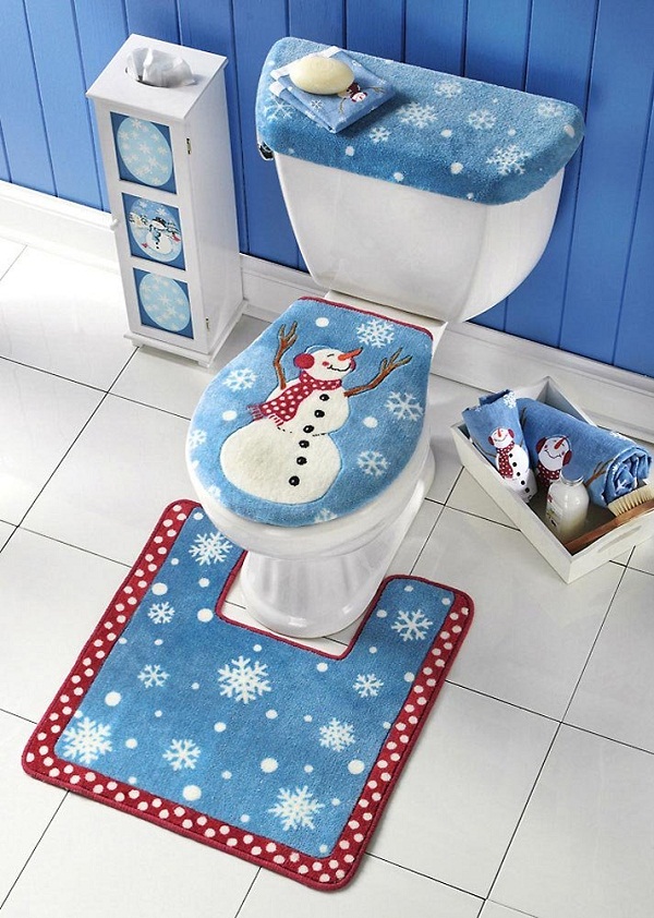 Snowman-Toilet-Set