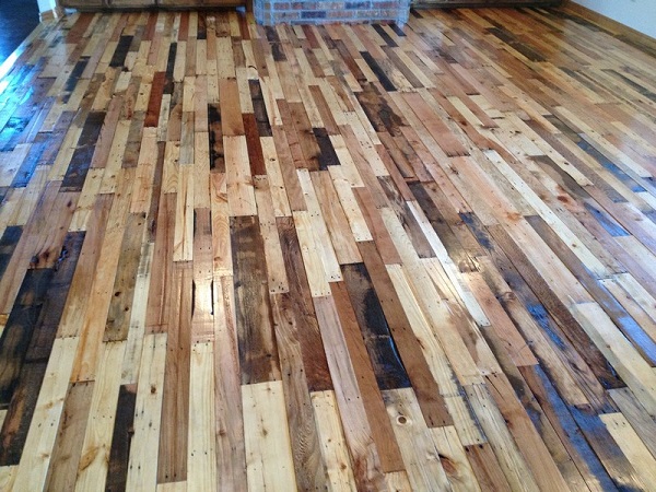 Diy Pallet Flooring Home Design, Pallet Hardwood Floor