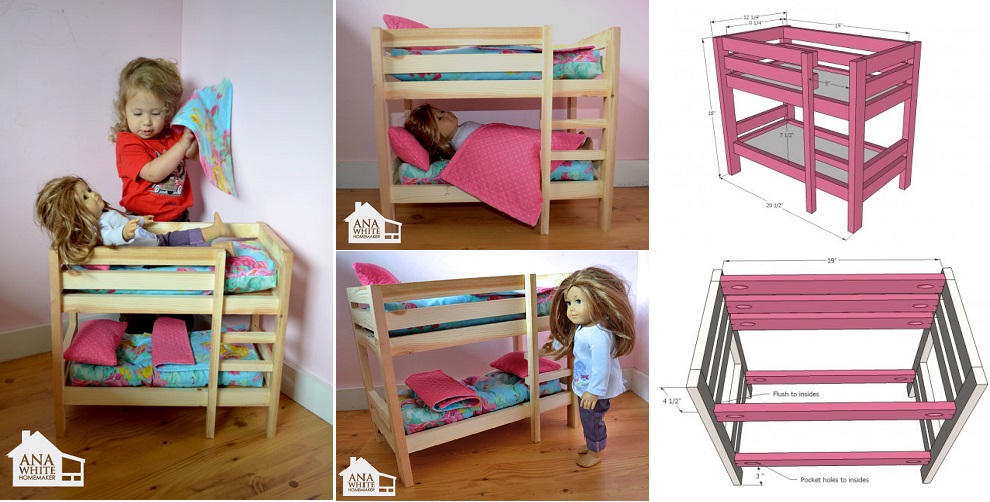 Diy Doll Bunk Beds Home Design, How To Build Simple Bunk Beds