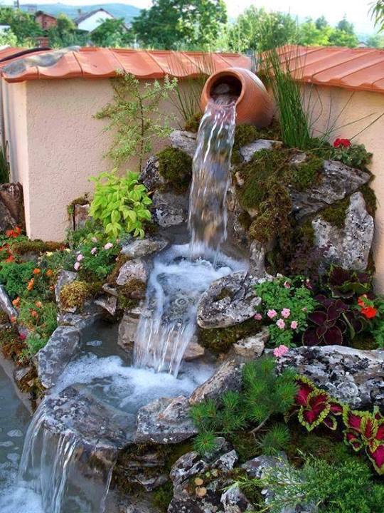 Goodshomedesign, Beautiful Home Gardens With Fountains Pictures