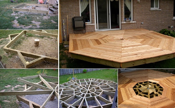 Goodshomedesign, How To Build An Octagon Deck Around A Tree