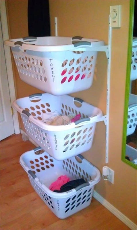 Super Clever Laundry Room Storage Ideas, Baskets Storage Ideas Laundry