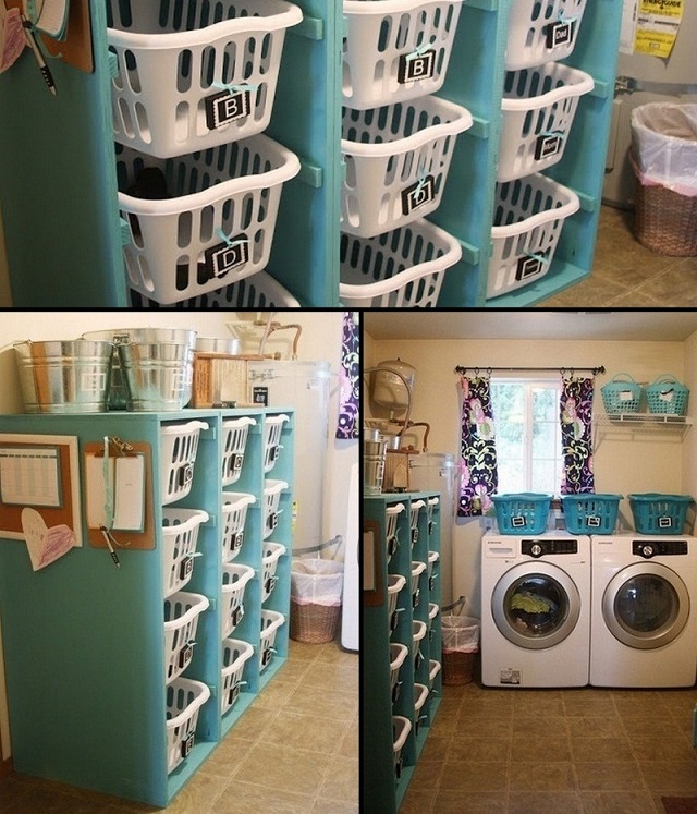 Super Clever Laundry Room Storage Ideas, Baskets Storage Ideas Laundry Room
