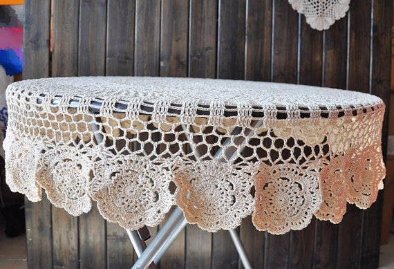Vintage-Handmade-Crochet-Tablecloth-8