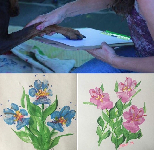 Paw-Print-Flower-Art