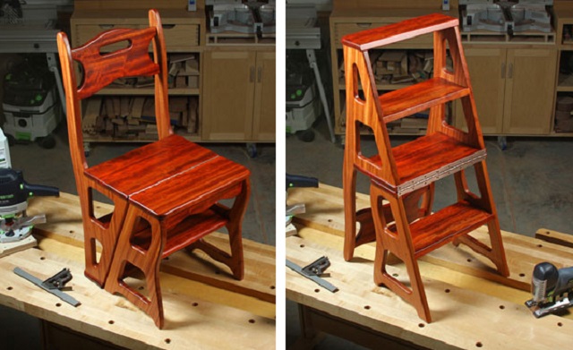 Goodshomedesign, How To Make A Wooden Step Stool Chair