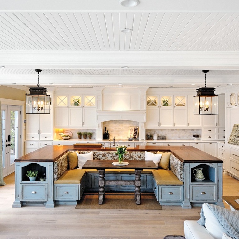 Kitchen Island With Built In Seating, How Many Seats At A Kitchen Island