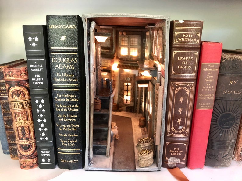 18 Bookshelf Inserts That Book, Harry Potter Bookcase Alley